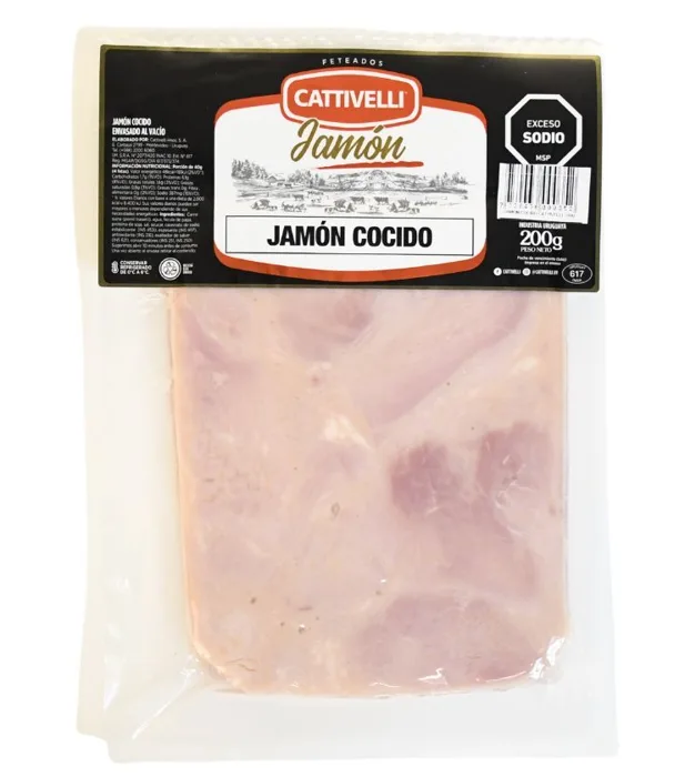 Jamón Cocido Cattivelli Envasado al Vacío 200 g