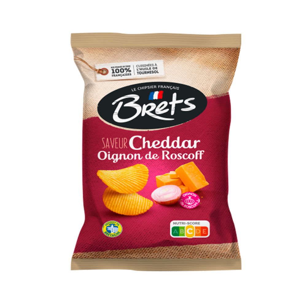 Papas Fritas Sabor Cheddar y Cebolla 125 Grs Brets