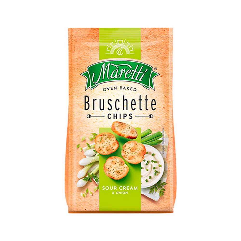 Tostadas Premium Sabor Crema y Cebolla 70 Grs Maretti