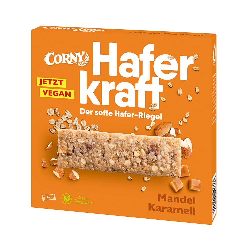 Barras de Cereal Sabor Almendra y Caramelo 140 Grs x 4 Un Corny