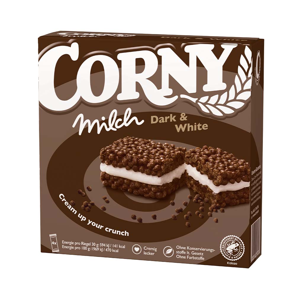 Barras de Cereal Sabor Cacao y Crema 120 Grs x 4 Un Corny
