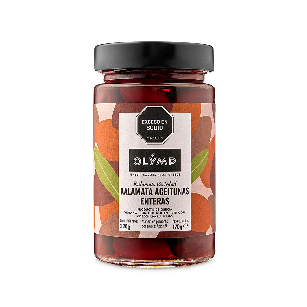 Aceitunas Enteras Kalamata 320 Grs Olymp