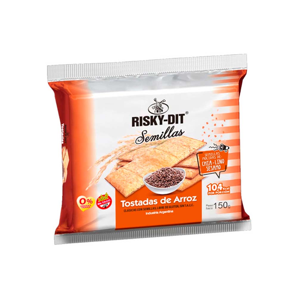 Tostadas de Arroz Sabor Semillas 150 Grs Riski-Dit
