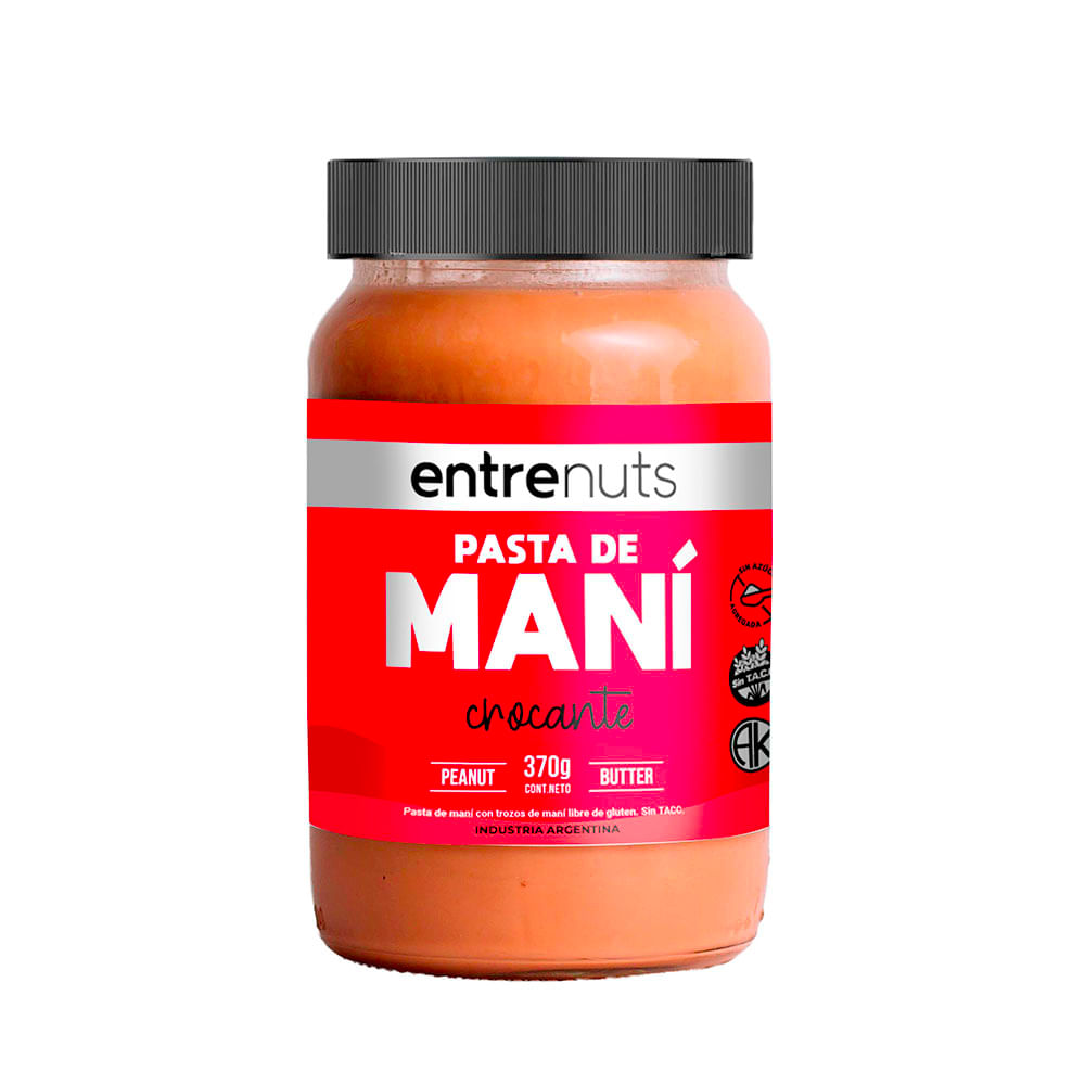 Pasta De Maní Natural Con Trocitos 370 Gr Entrenuts