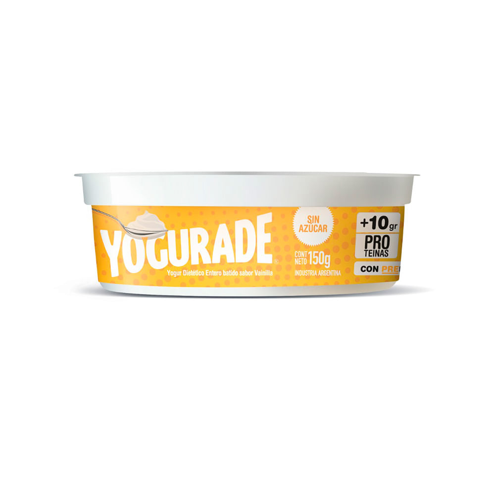 Yogur Yogurade Entero Sabor Vainilla 150g