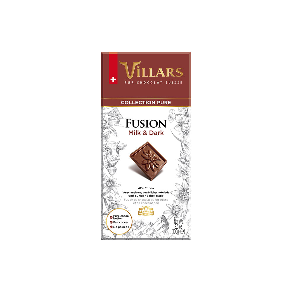 Chocolate Sabor Leche y Amargo 100 Grs Villars
