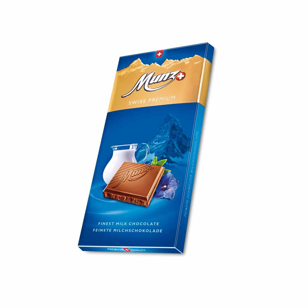 Chocolate Sabor Leche Importado 100 Grs Munz