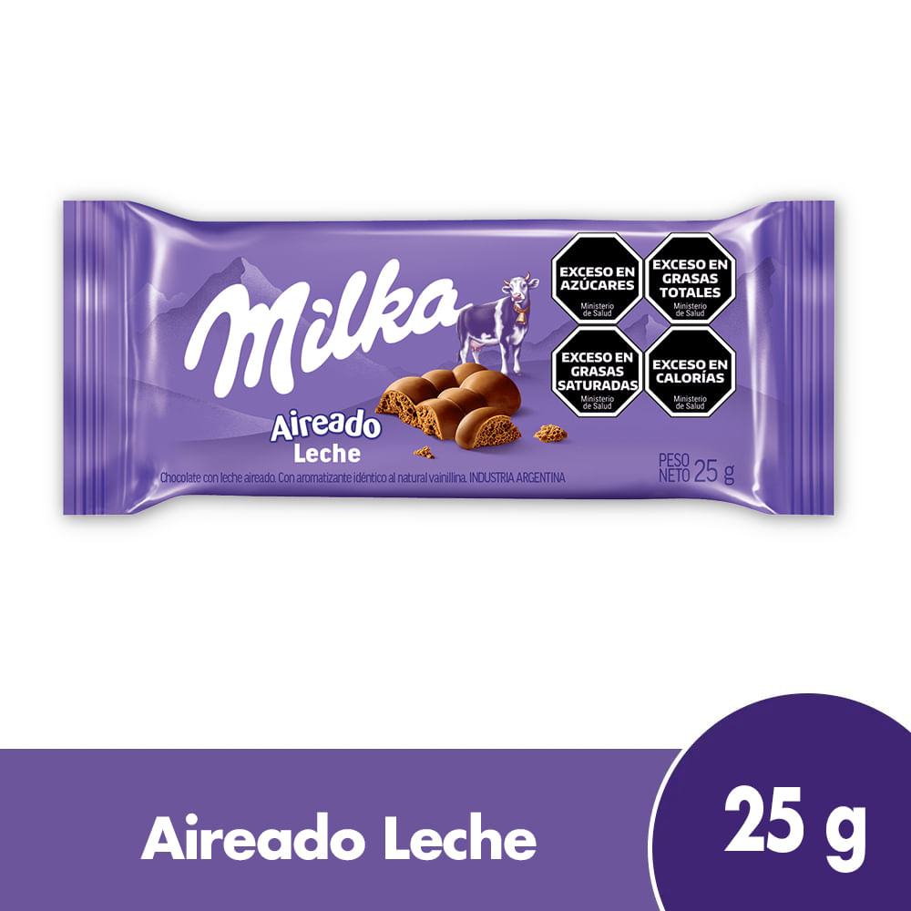 Chocolate Aireado Sabor Leche 25 Grs Milka