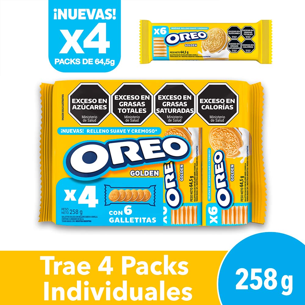 Galletitas Golden Pack X 4 Un Oreo