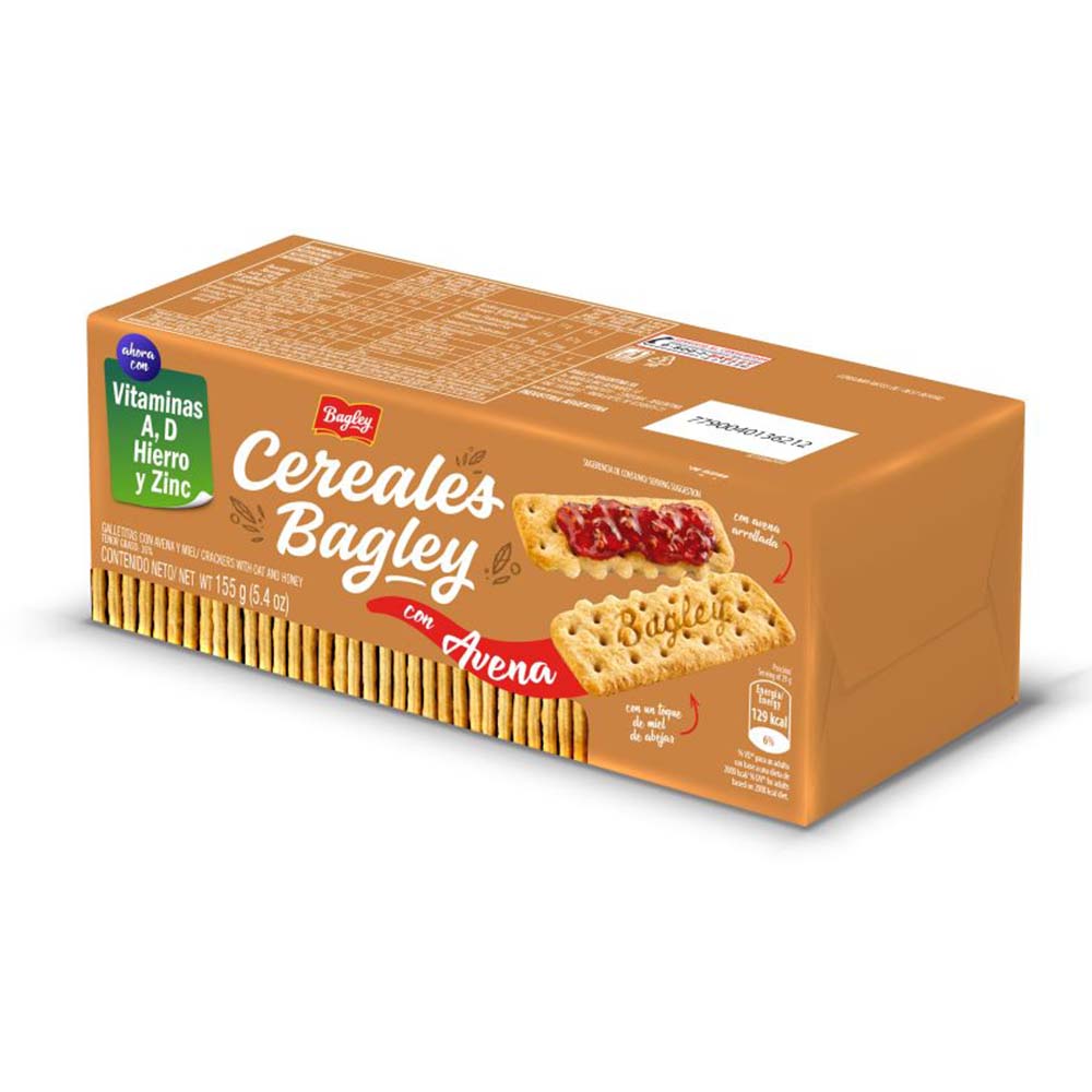 Galletas Bagley Cereales Con Avena X155gr