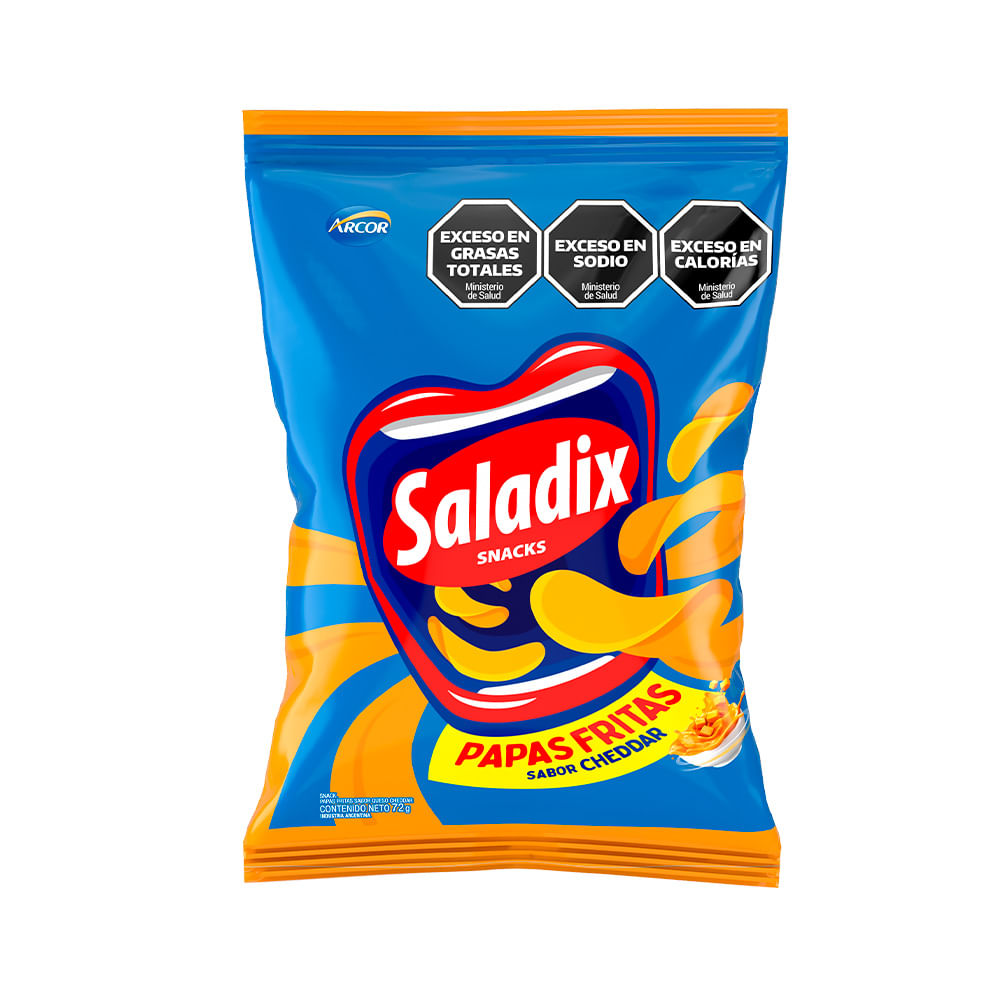 Papas Fritas Sabor Cheddar 72 Grs Saladix