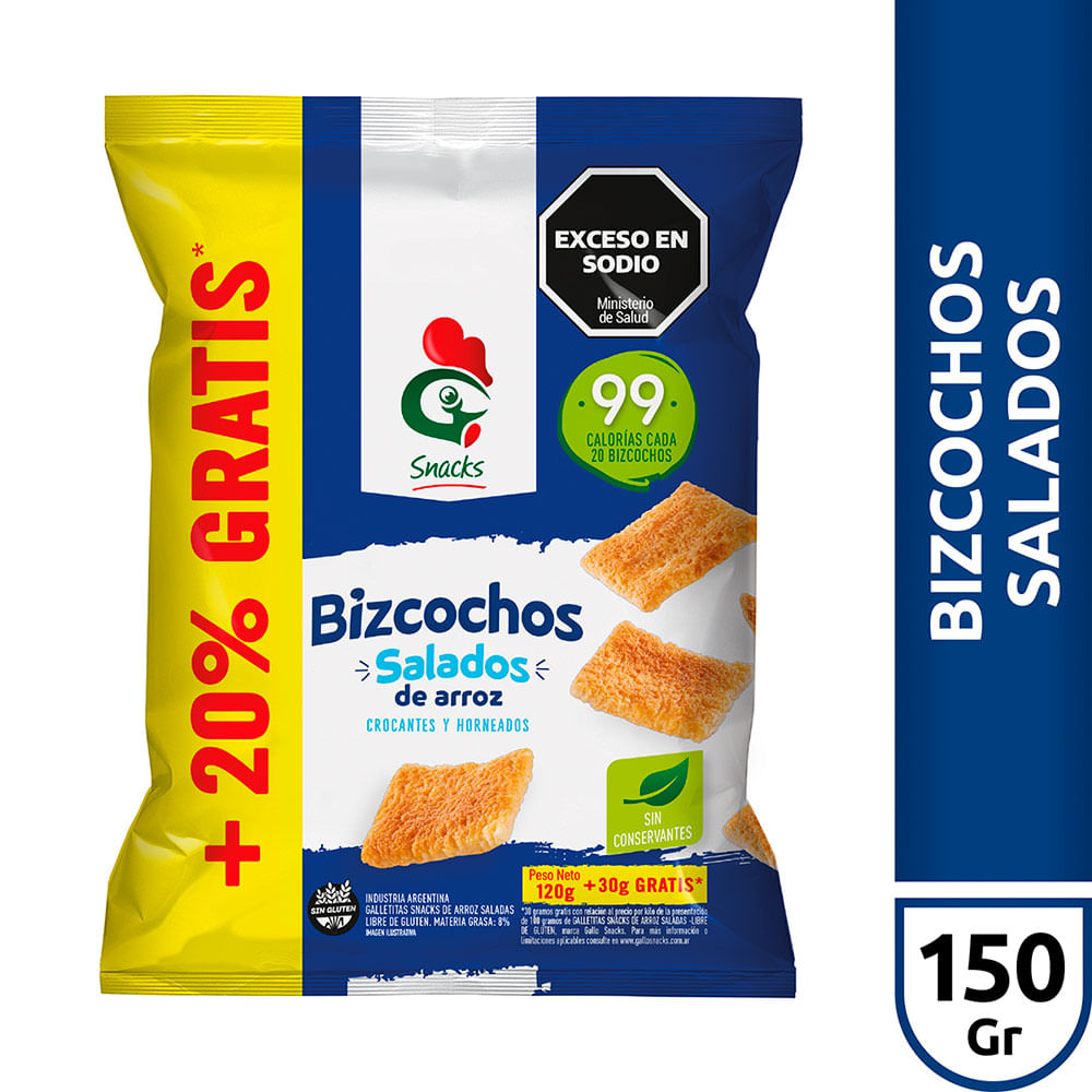 Bizcochos Salados Gallo Snacks 150 Gr