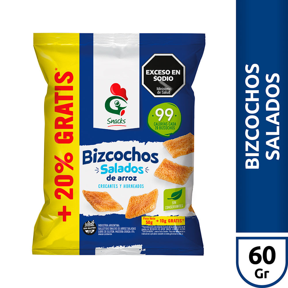 Bizcochos Salados Gallo Snacks 60 Gr