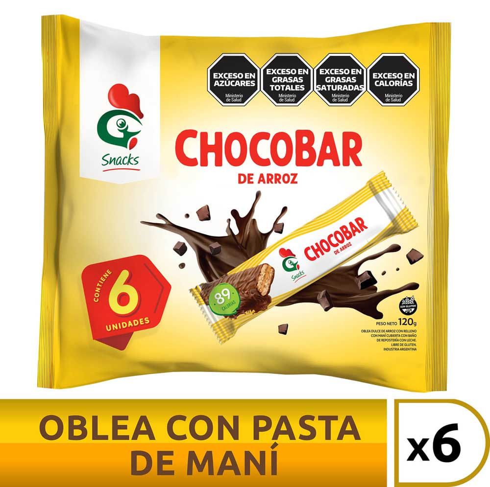 Snacks Chocobar X 6 Un Gallo