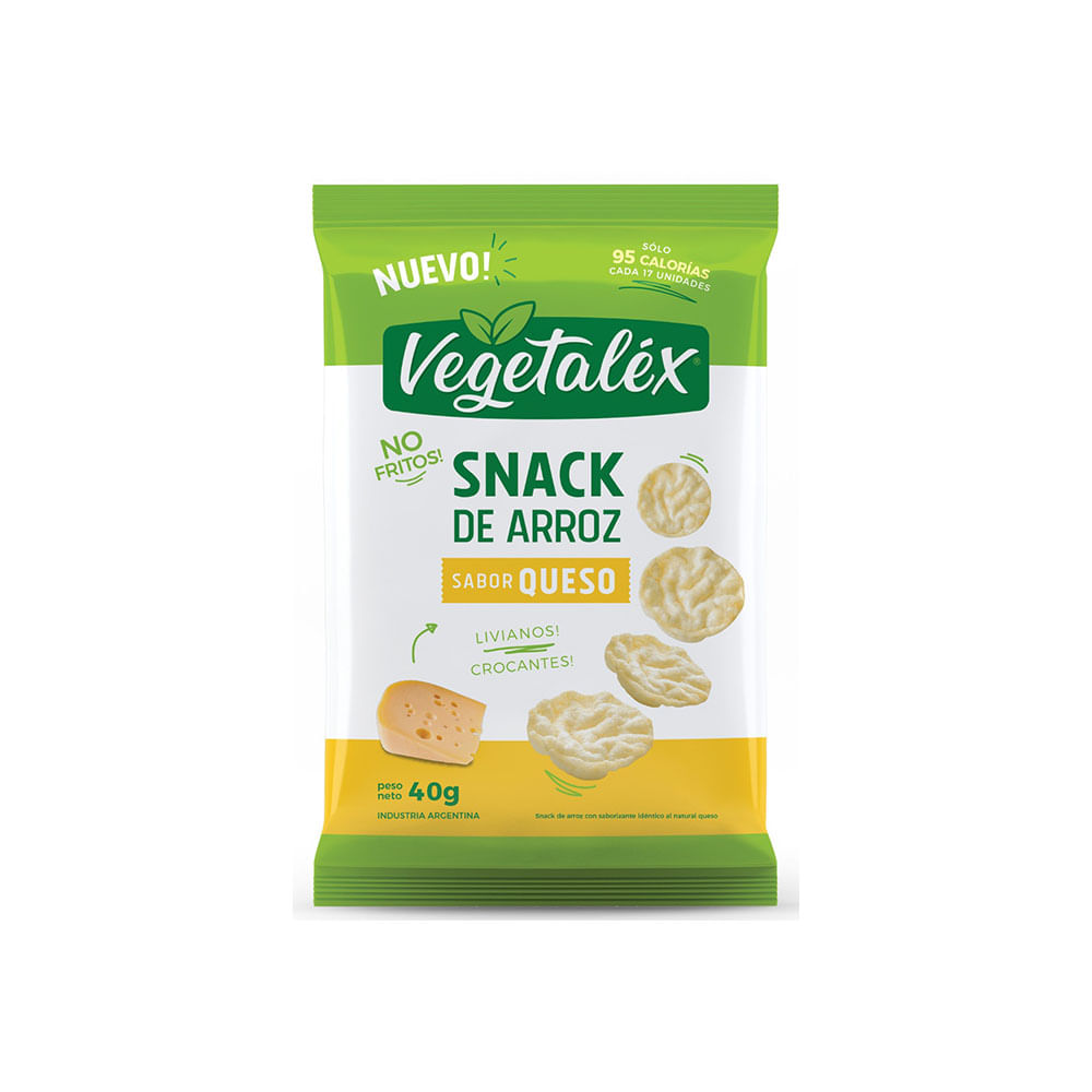 Snacks De Arroz Queso 40g Vegetalex