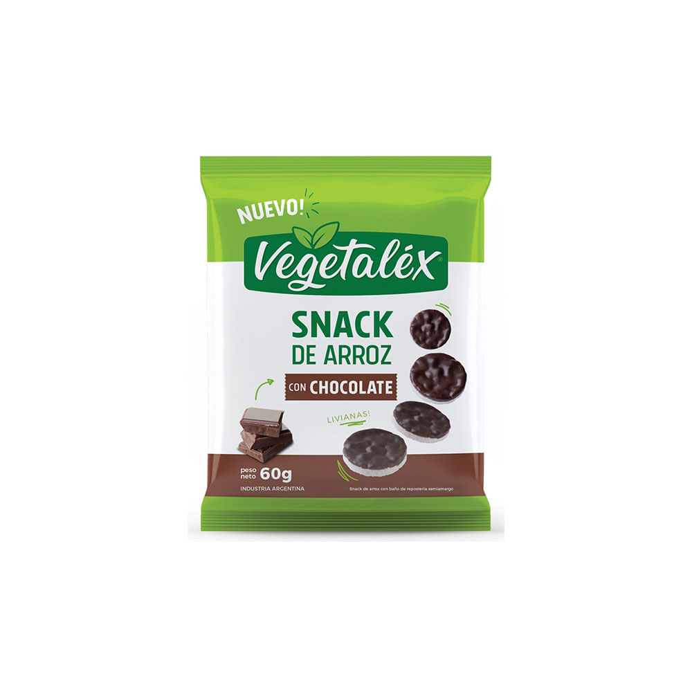 Snacks De Arroz C/ Choco 60g Vegetalex