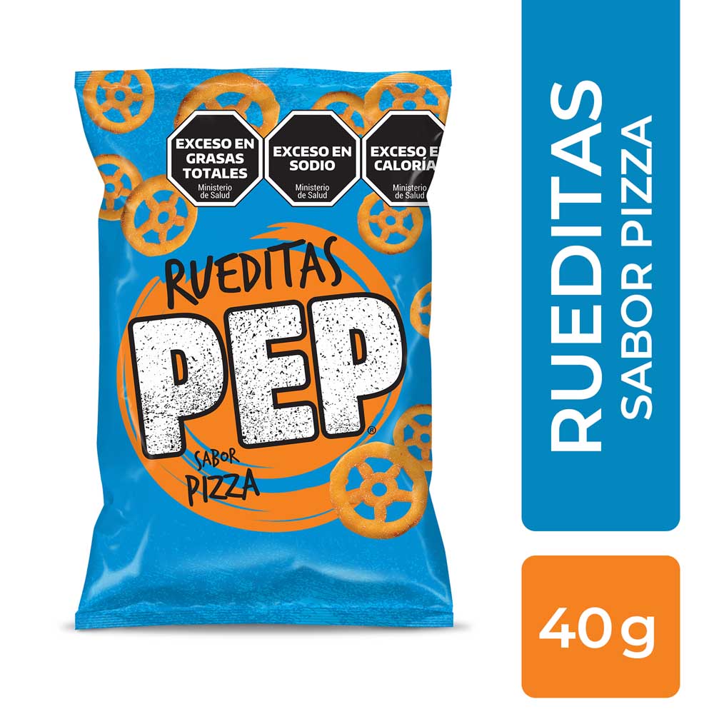 Snack sabor a pizza Pep Rueditas x 40 Gr