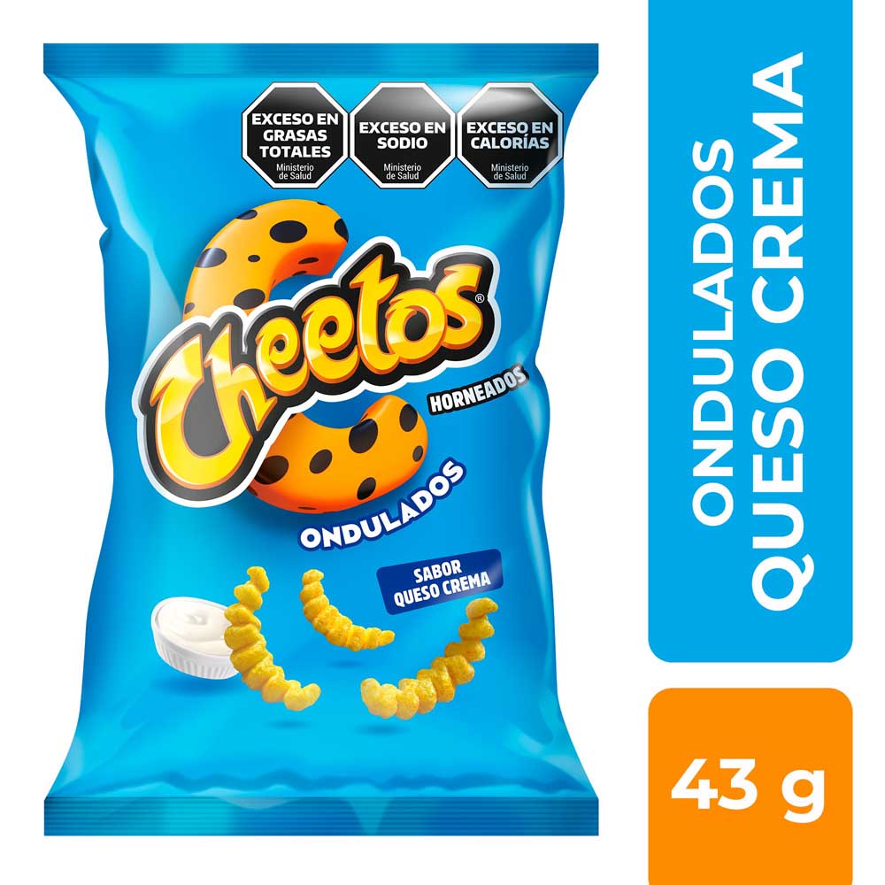 Snack Ondulados Sabor Queso Crema 43 Grs Cheetos