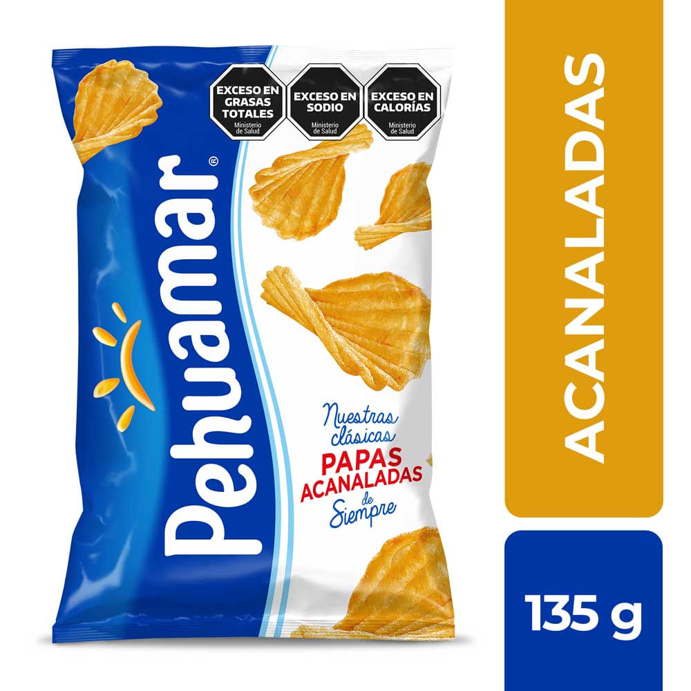Papas Fritas Pehuamar Acanaladas 135 G