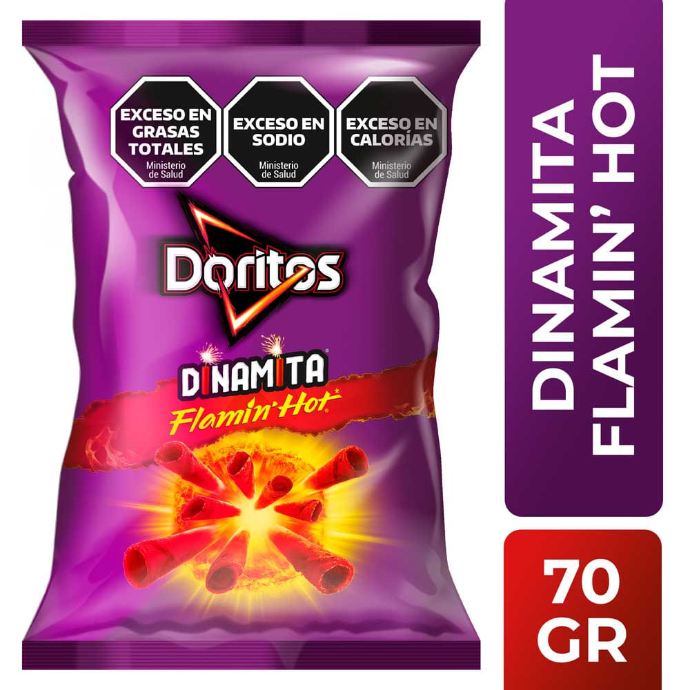Snack Doritos Dinamita Sabor A Flamin' Hot 70 Gr