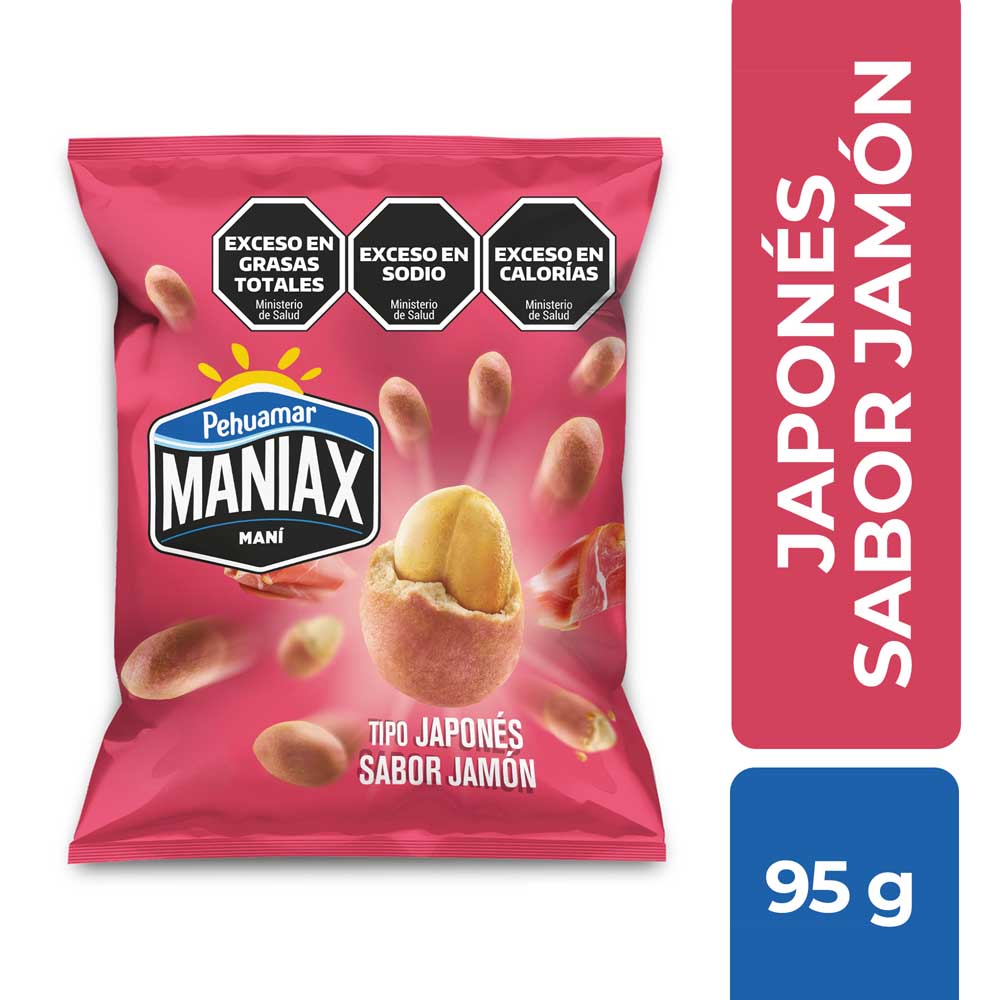Maní Japonés Maniax Jamón 95 G