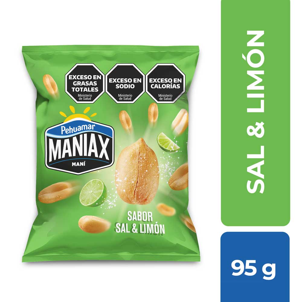 Maní Sabor Sal y Limón 95 Grs Pehuamar
