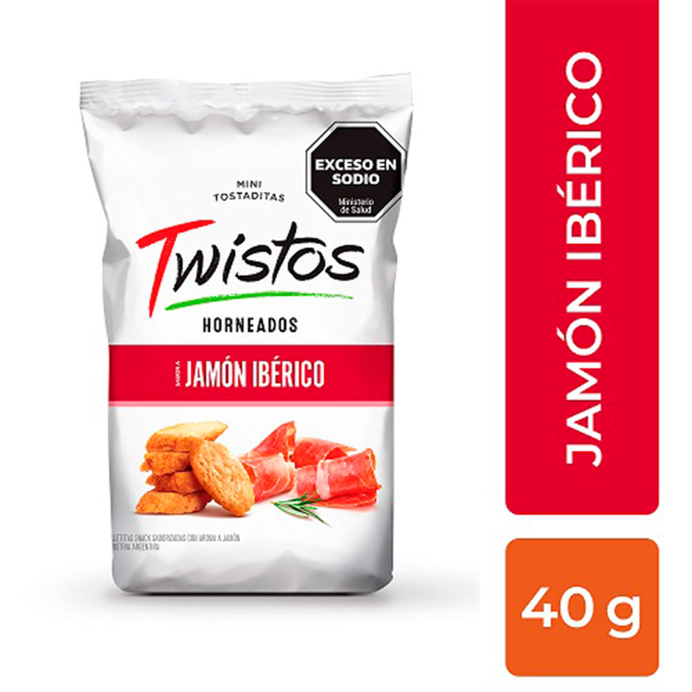 Tostadas Sabor Jamón Ibérico 40 Grs Twistos