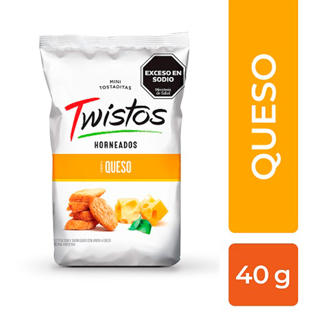 Mini Tostaditas Sabor Queso 40 Grs Twistos