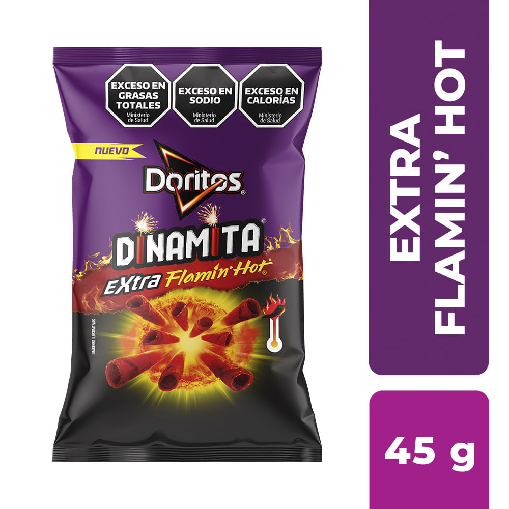 Nachos Dinamita Sabor Extra Flamin' Hot 45 Grs Doritos
