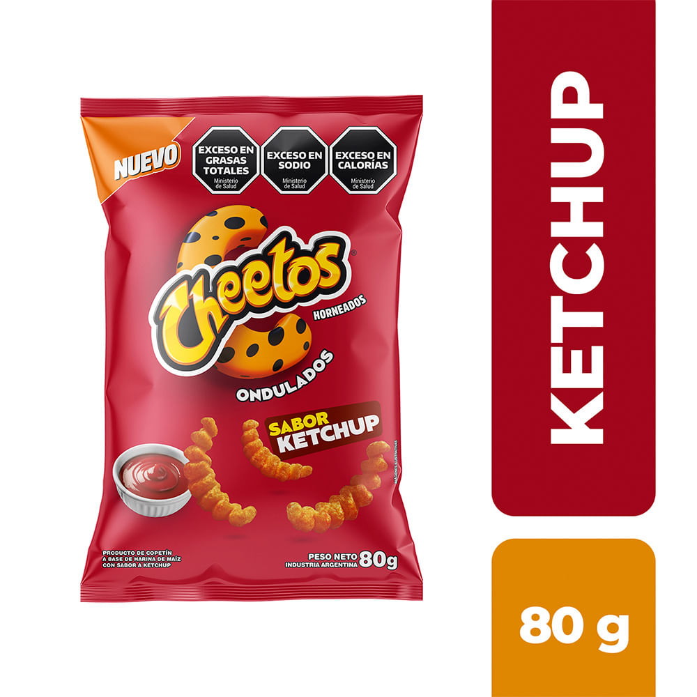 Snacks Ondulados Sabor Ketchup X 80 Grs Cheetos