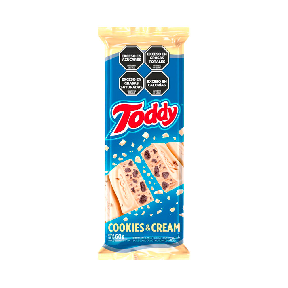 Chocolate Blanco Con Cookies 60 Grs Toddy