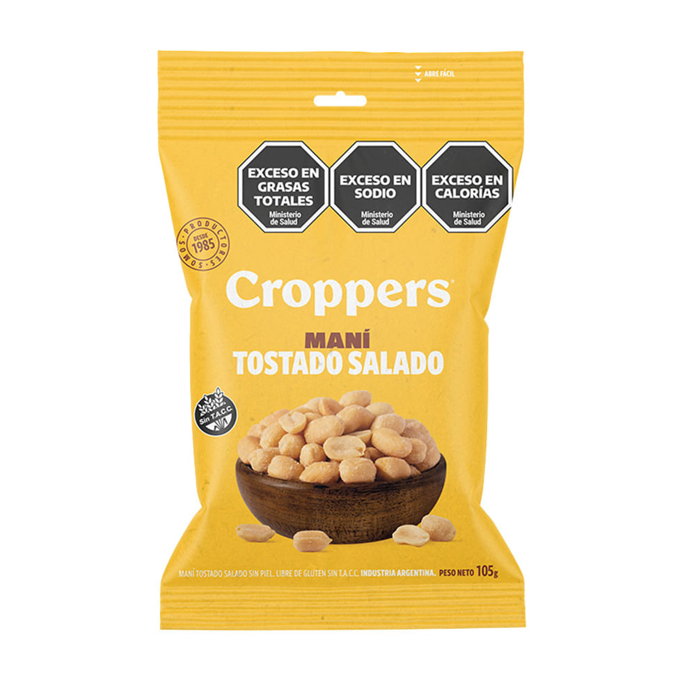 Maní Tostado Sabor Salado 105 Grs Croppers