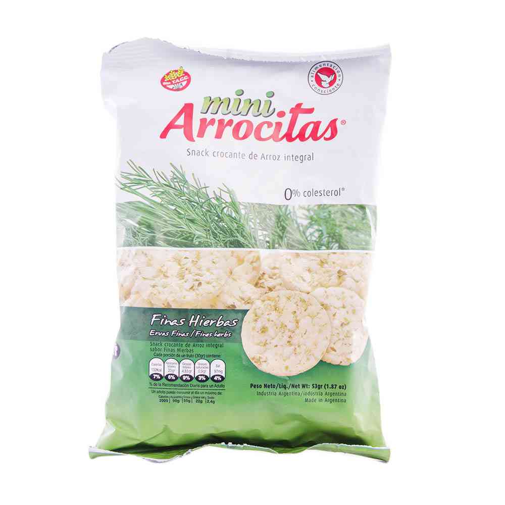 Galletitas de Arroz Sabor Finas Hierbas 53 Grs Arrocitas
