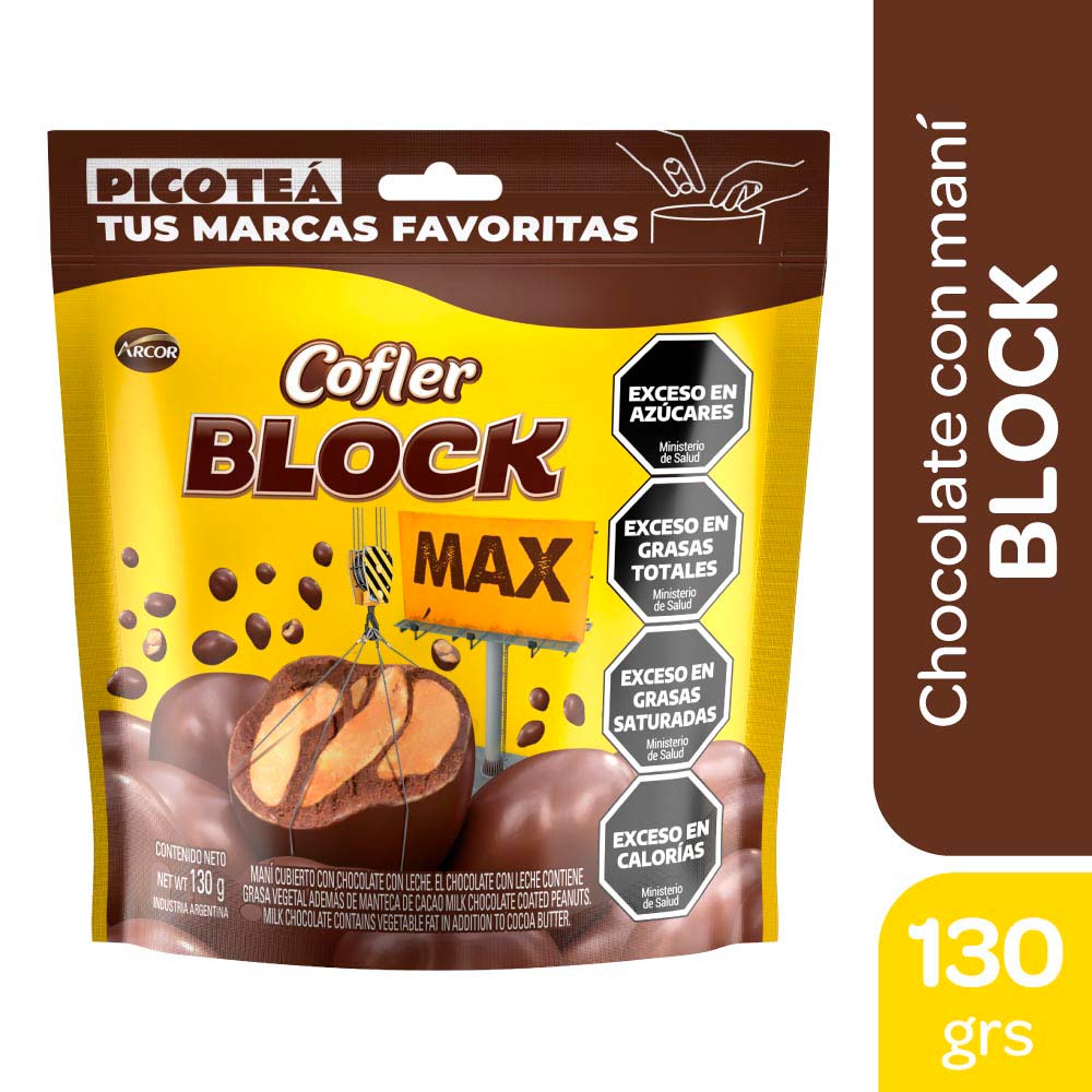 Mani Con Chocolate Block 130 Grs