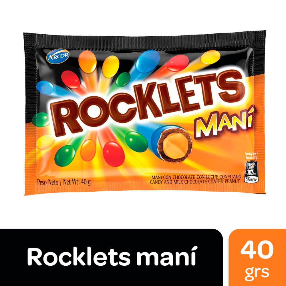 Confites de Chocolate con Maní 40 Grs Rocklet´S