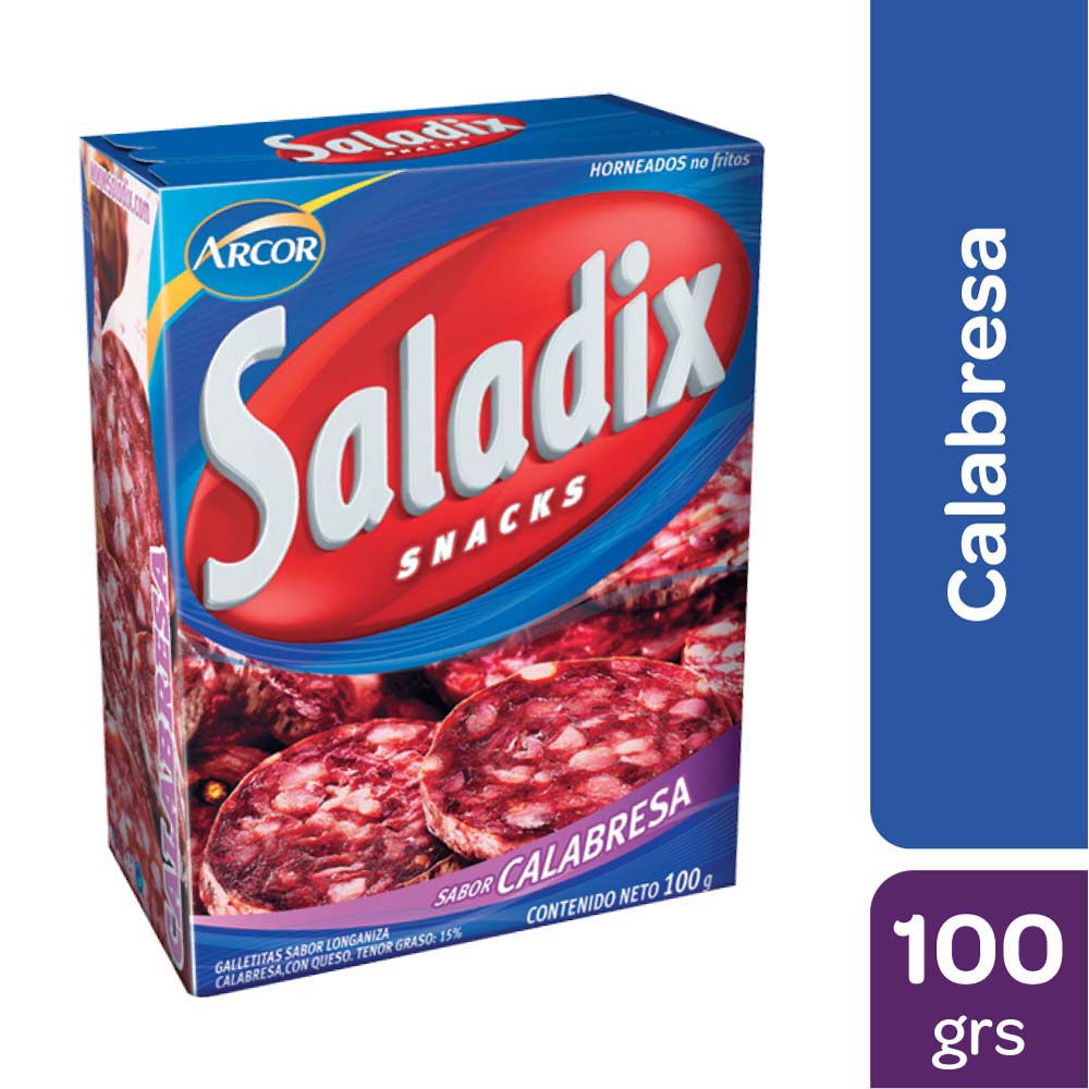 Galletitas Saladas Sabor Calabresa 100 Grs Saladix