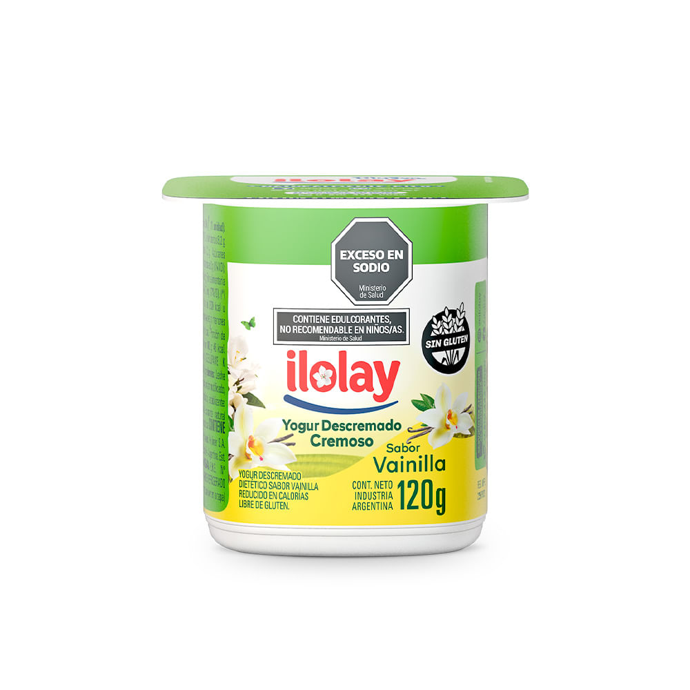 Yogurt Sabor Vainilla Descremado 120 Grs Ilolay