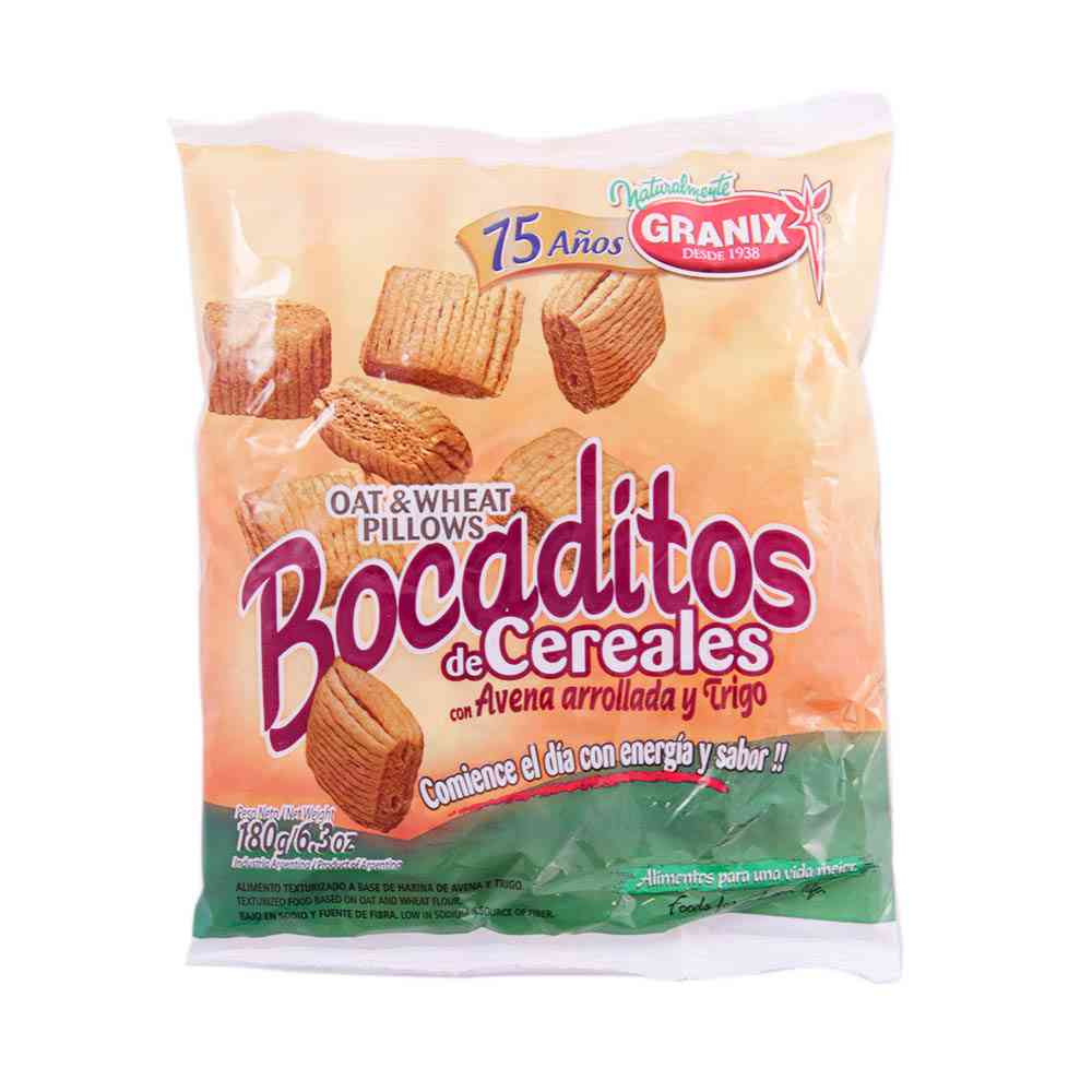 Bocaditos de Cereales de Avena y Trigo 180 Grs Granix