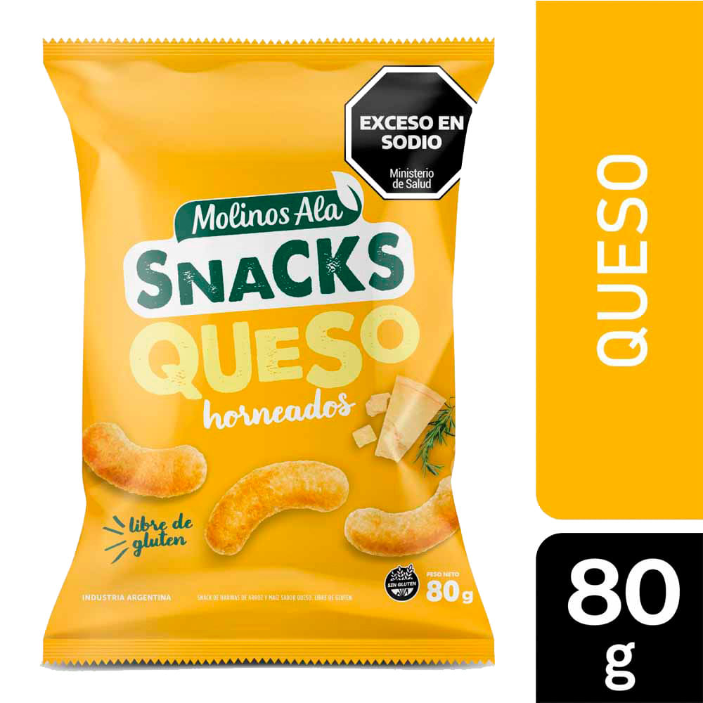 Snacks Horneados Sabor Queso 80 Grs Molinos Ala
