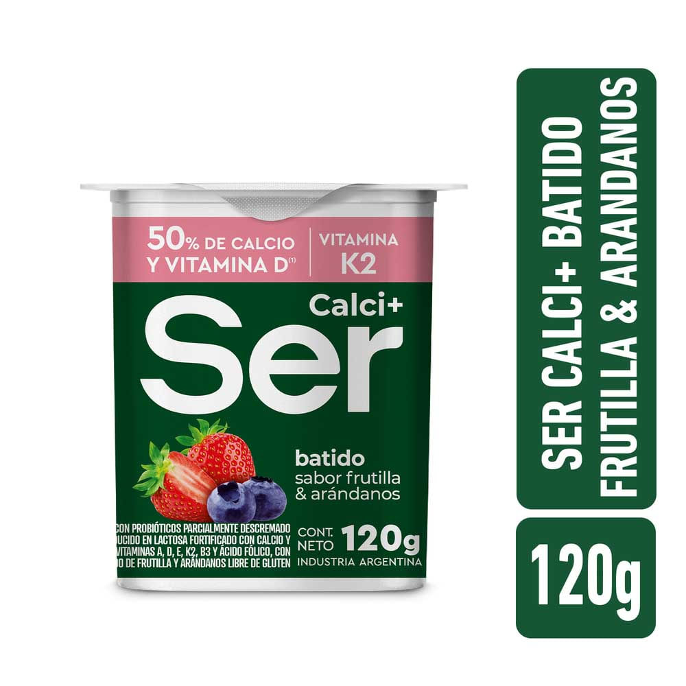 Yogurt Sabor Frutos Rojos Descremado 120 Grs Ser