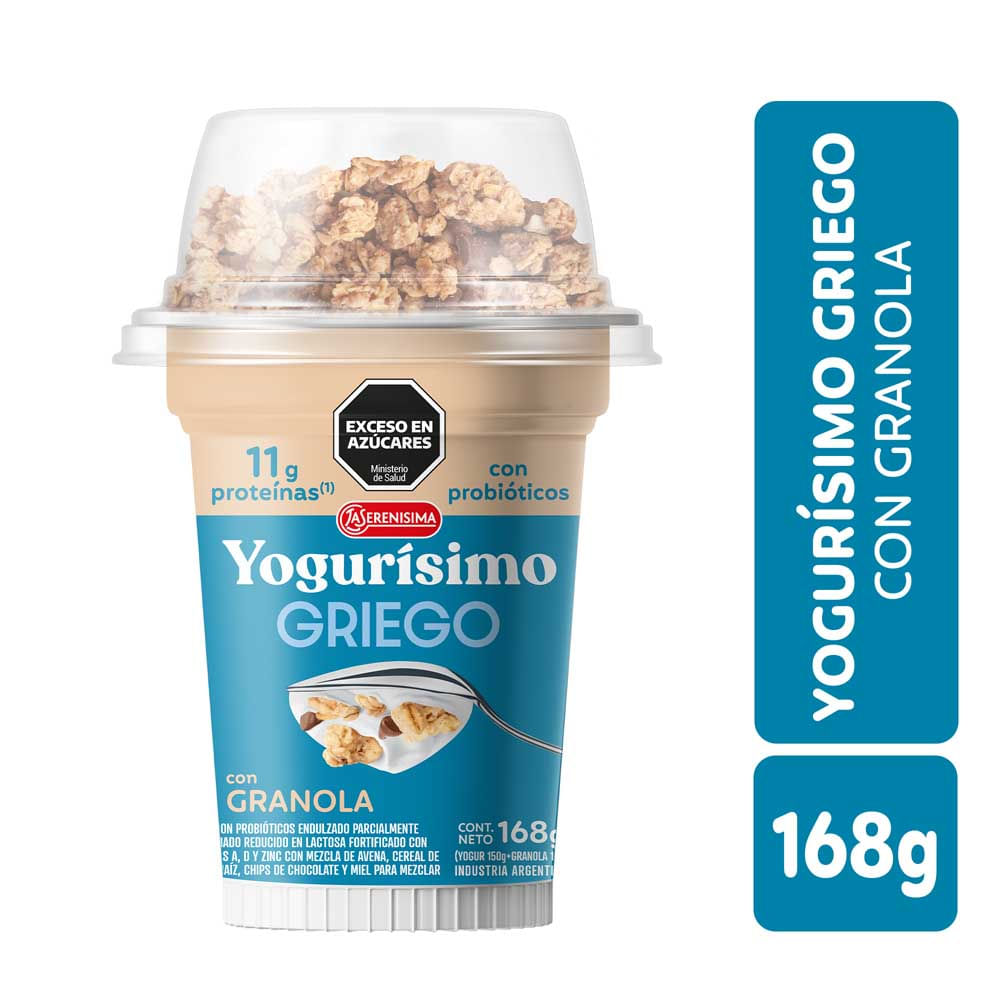 Yogur Sabor Natural con Granola Griego 168 Grs Yogurisimo