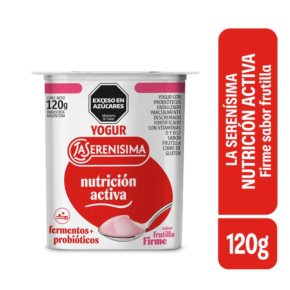 Yogurt Sabor Frutilla Firme Semidescremado 120 Grs La Serenisima