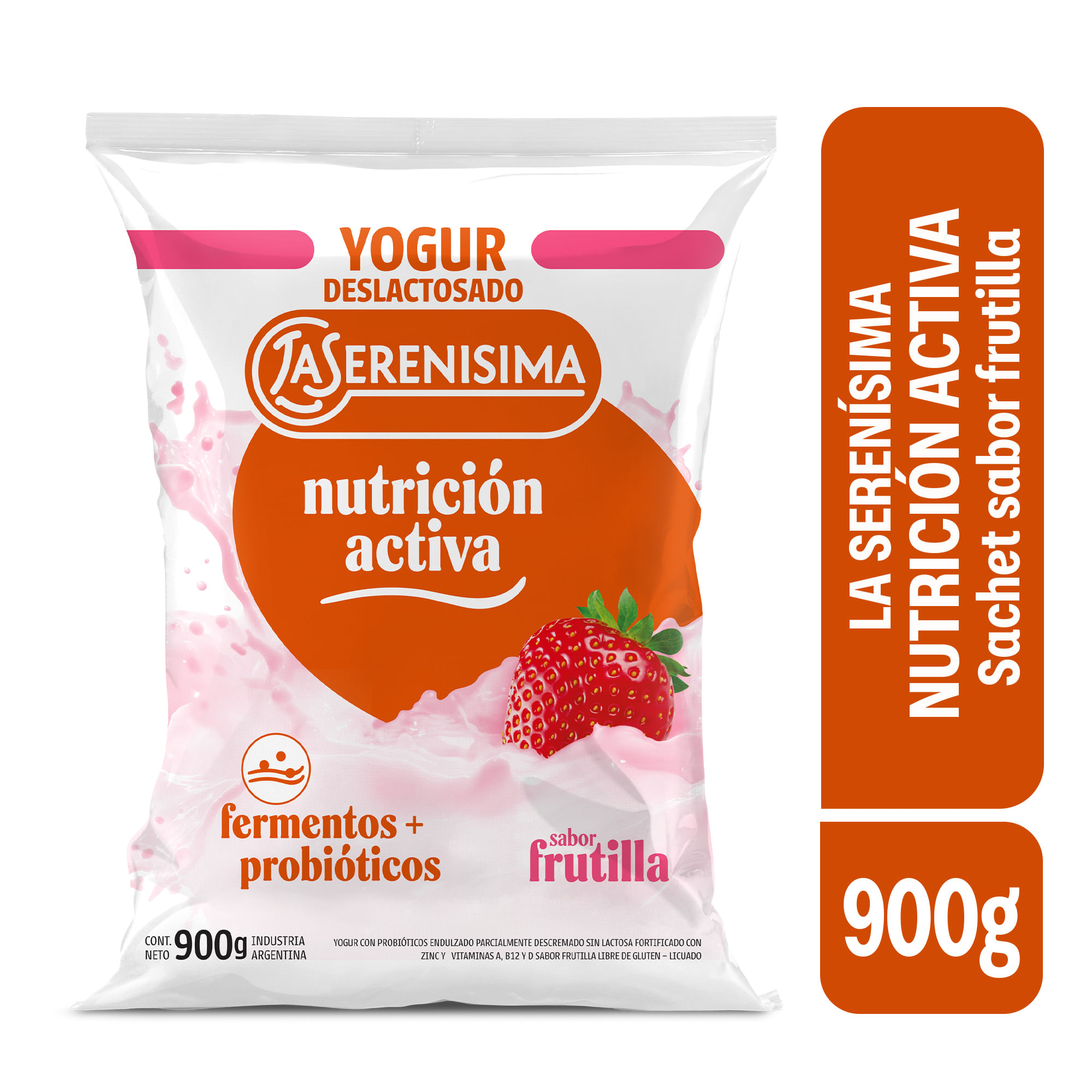 Yogurt Sabor Frutilla Semidescremado 900 Grs La Serenisima