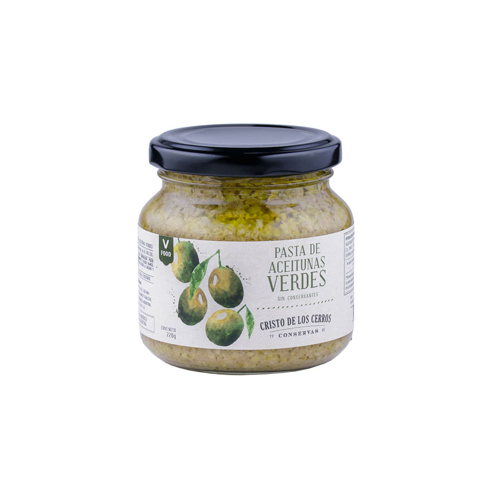 Pasta de Aceitunas Verdes 220 Grs Cristo De Los Cerros