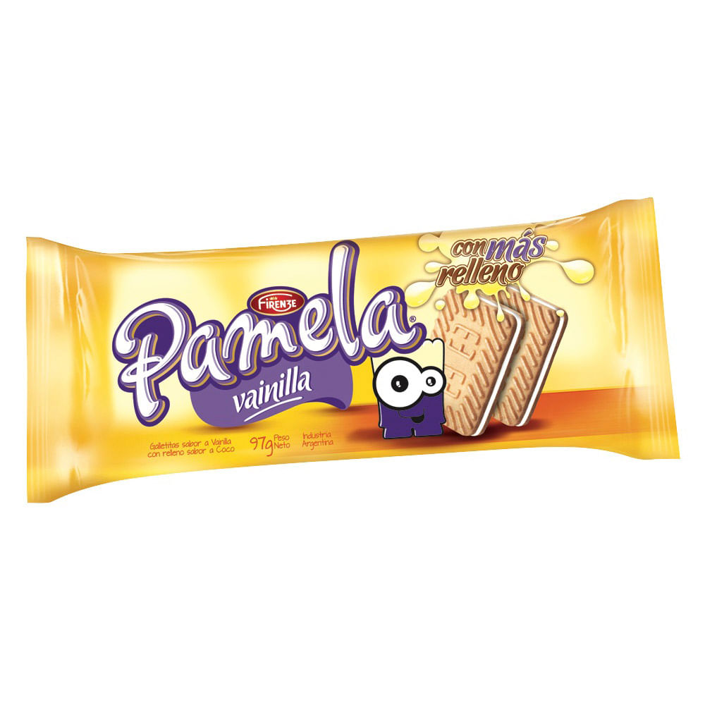 Galletitas Rellenas Pamela Vainilla 97 Gr