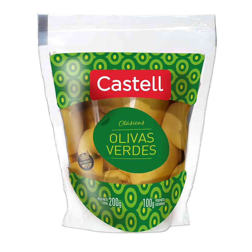 Aceitunas Verdes 100 Grs Castell