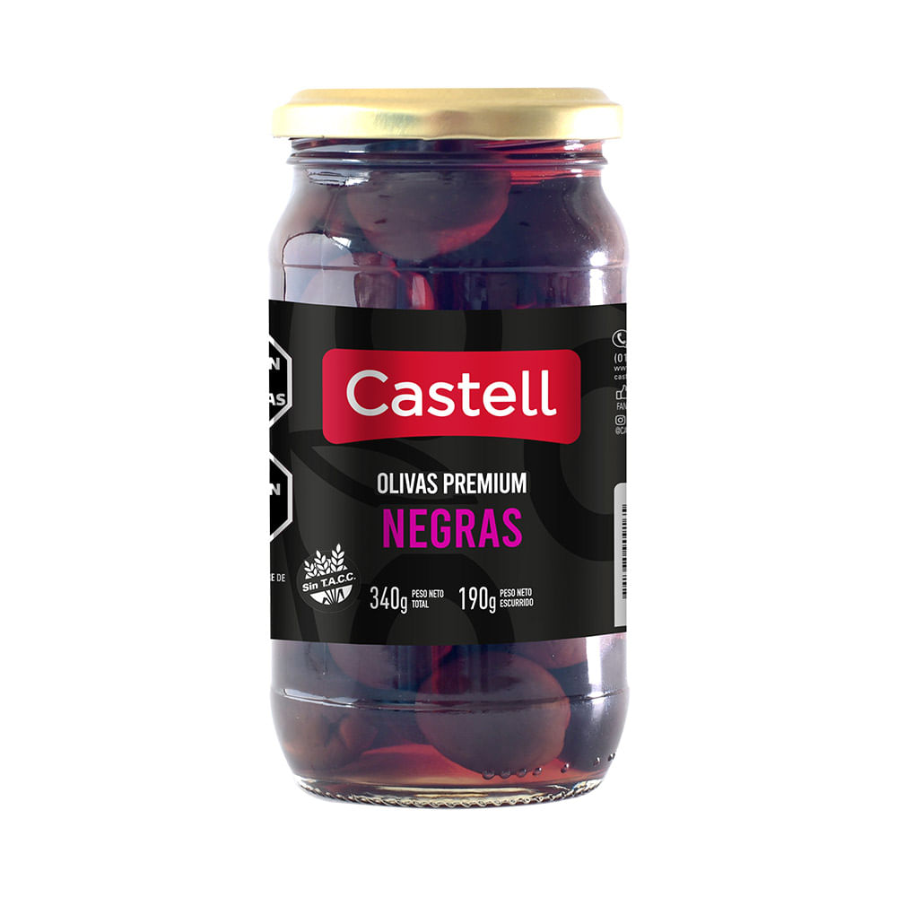 Aceitunas Negras 190 Grs Castell
