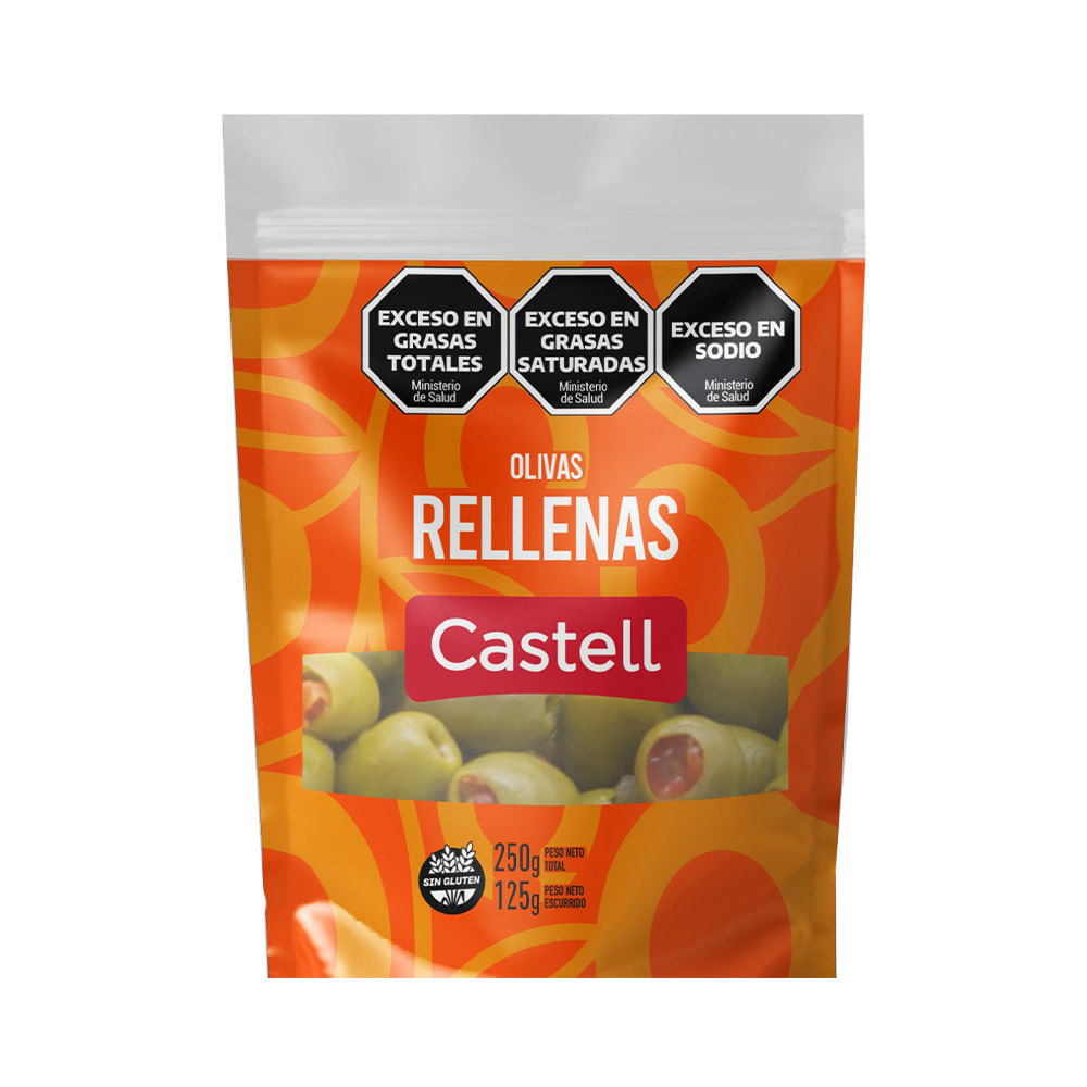 Aceitunas Verdes de Morrón 125 Grs Castell