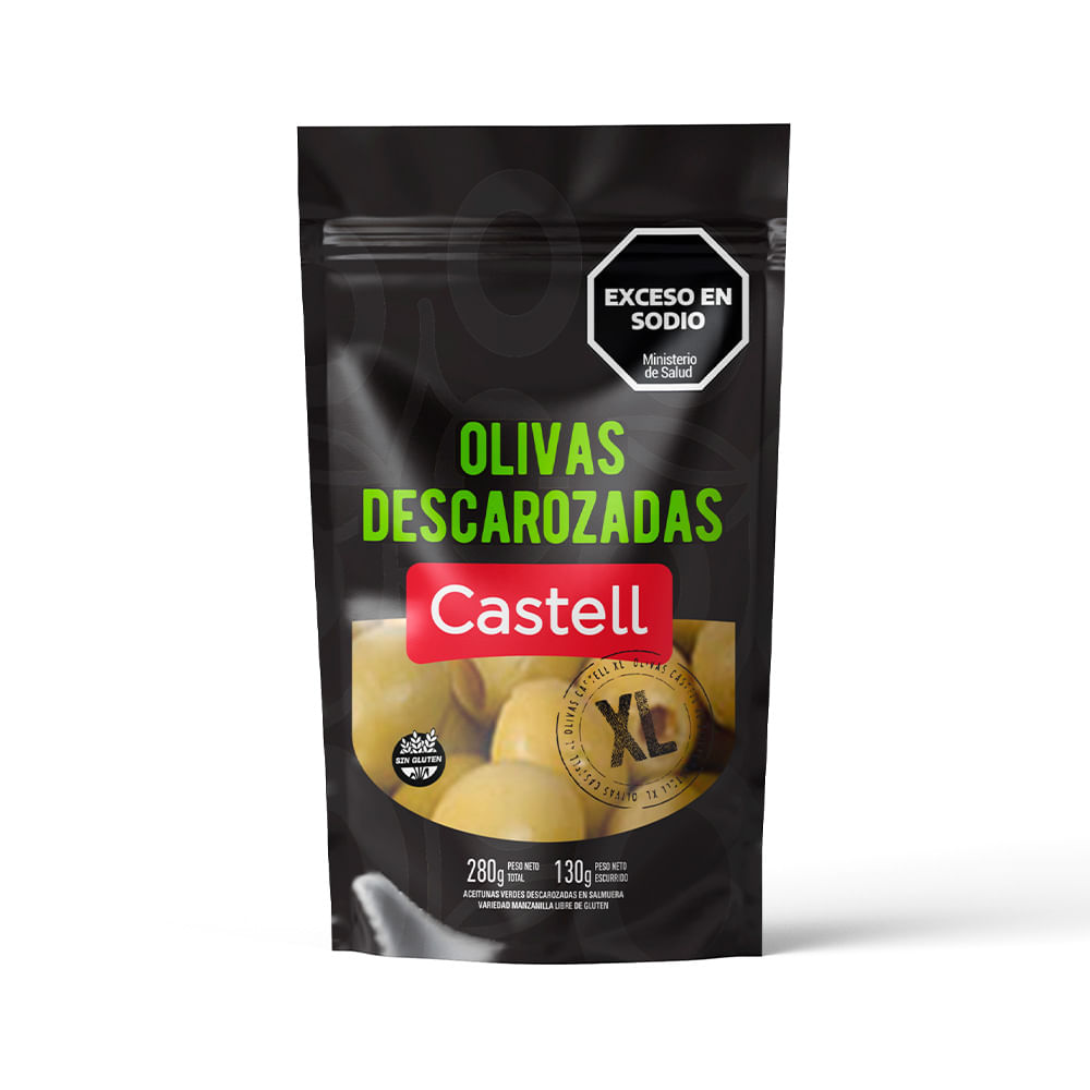Aceitunas Verdes Castell Olivas Descarozadas 130 Gr