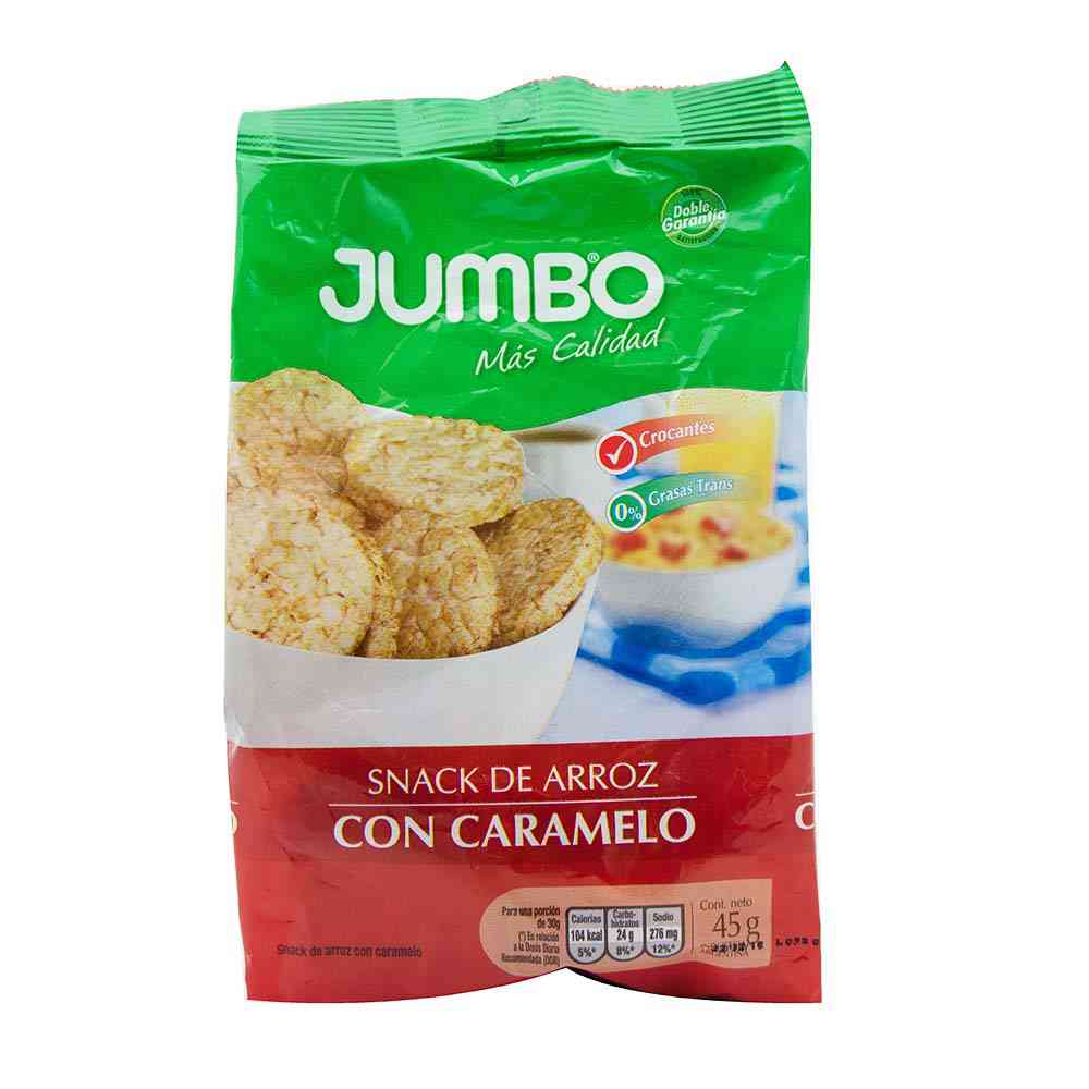 Snack De Arroz Con Caramelo Jumbo 45 Gr